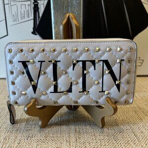 Valentino Garavani VLTN Printed Rockstud Wallet